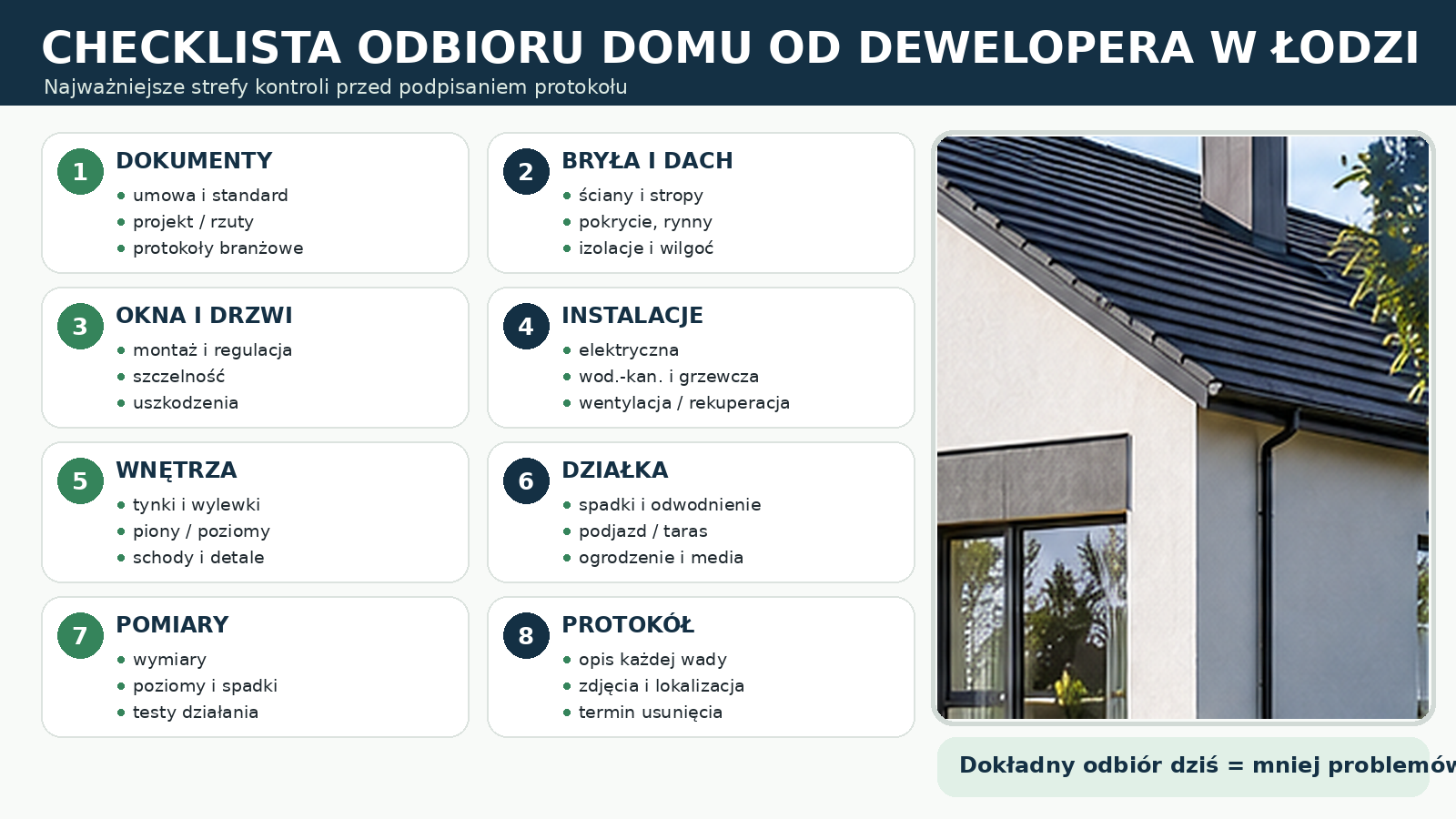 Checklista odbioru domu od dewelopera w Łodzi